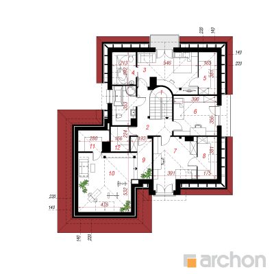 Maja 2 korruseplaan - Dom w bergamotkach (G2N)