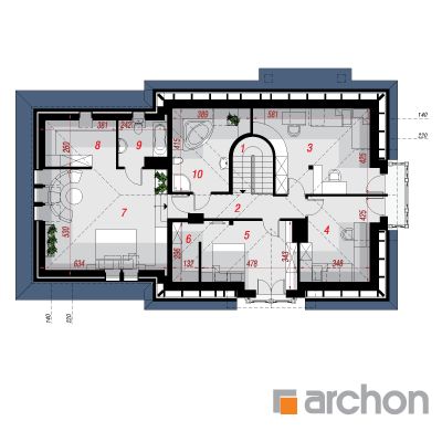 Maja 2 korruseplaan - Dom w hiacyntowcach (G2)