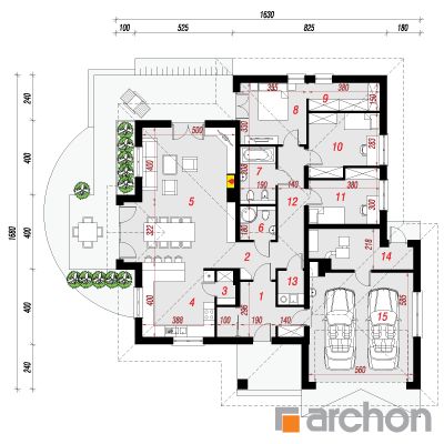 Maja 1 korruseplaan - Dom w jonagoldach (G2)