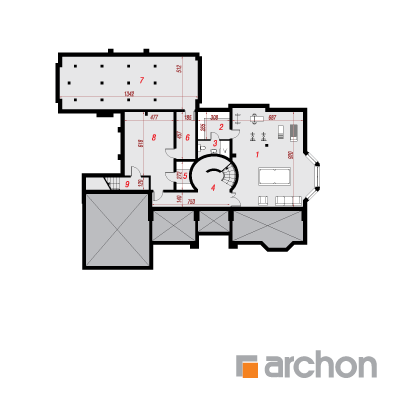 Maja 0 korruseplaan - Rezydencja w persymonach