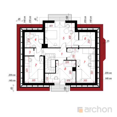 Maja 2 korruseplaan - Dom w porzeczkach