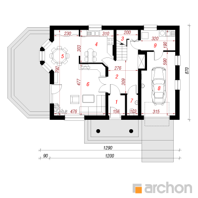 Maja peiulilledes 2 1. korruse plaan
