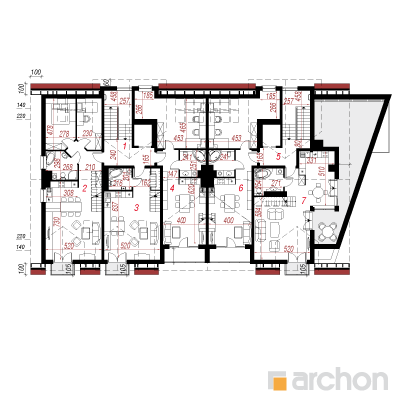  Maja alleel 3. korruse plaan