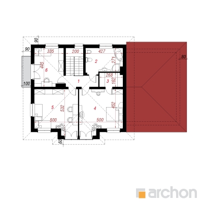  Villa Alicja 2. korruse plaan