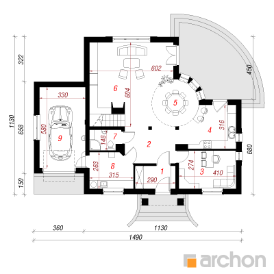  Maja aaloedes 2 1. korruse plaan