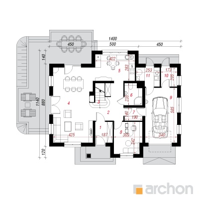  Maja kalganirohus 1. korruse plaan