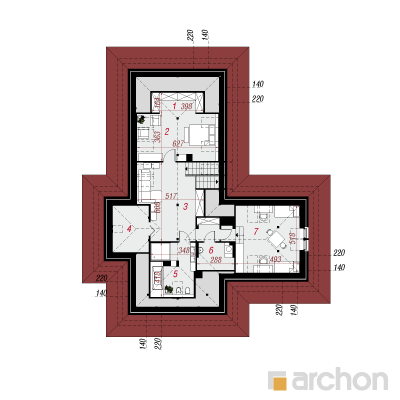  Maja rebasheintes (PD) 2. korruse plaan