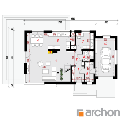  Maja amarüllides 4 1. korruse plaan