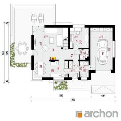  Maja amarüllides 5 1. korruse plaan