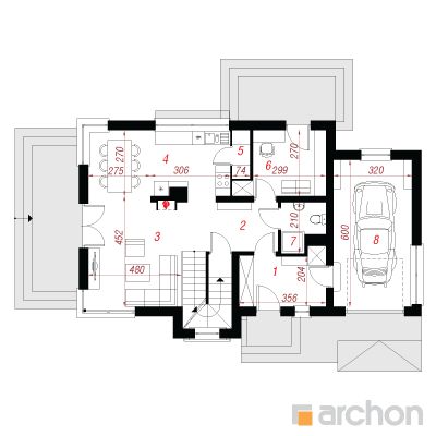  Maja amarüllides (P) 1. korruse plaan