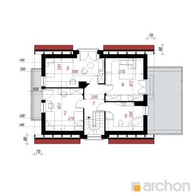  Maja amarüllides 2. korruse plaan