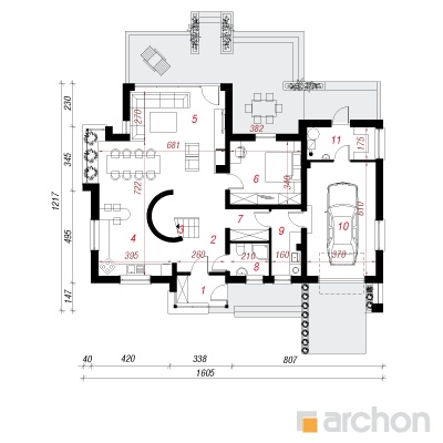  Maja ambrapuudes 1. korruse plaan