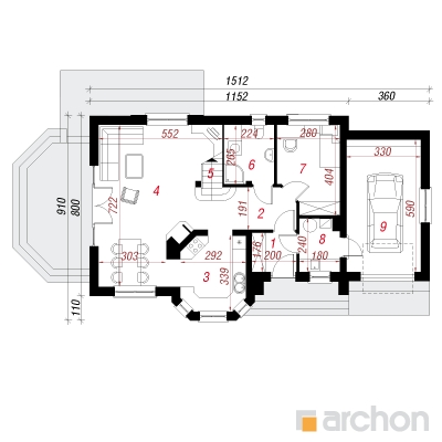  Maja ananassides 2 1. korruse plaan