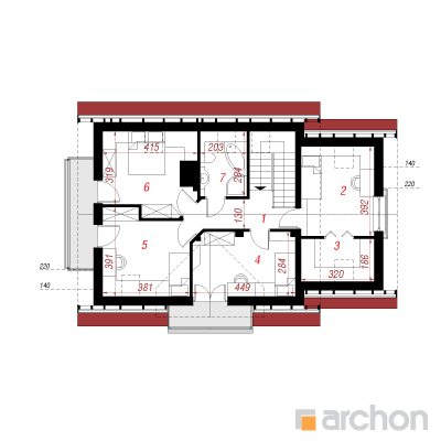  Maja ananassides (N) 2. korruse plaan