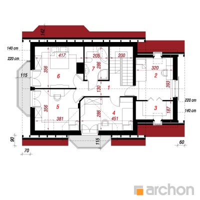  Maja ananassides 2. korruse plaan