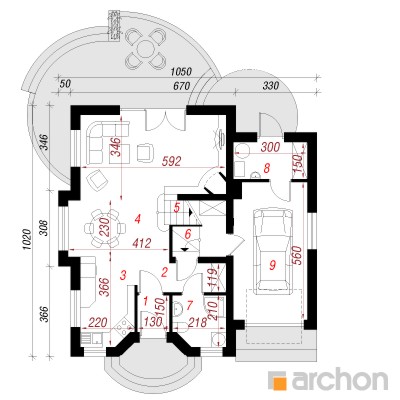  Maja antoonovkates (G) 1. korruse plaan
