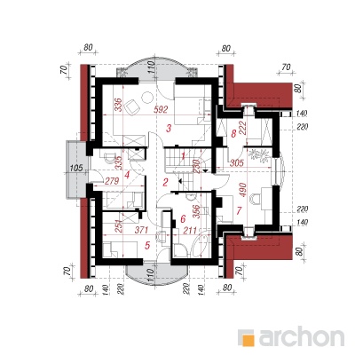  Maja antoonovkates (GP) 2. korruse plaan