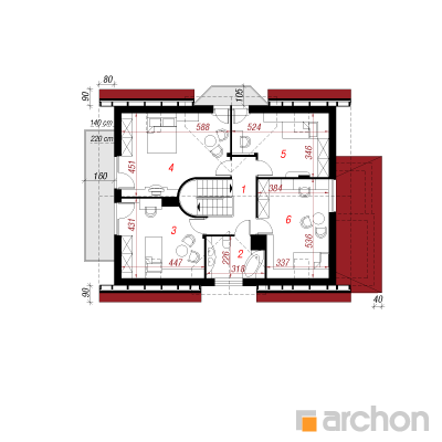  Maja aniisides 2. korruse plaan