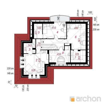  Maja arbuusides 2. korruse plaan
