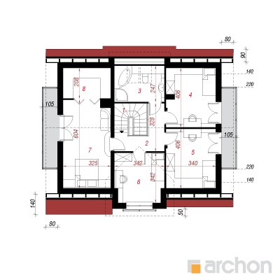  Maja asparites 2. korruse plaan