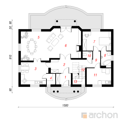  Maja astrites 1. korruse plaan