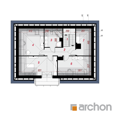  Maja avokaadodes (N) 2. korruse plaan