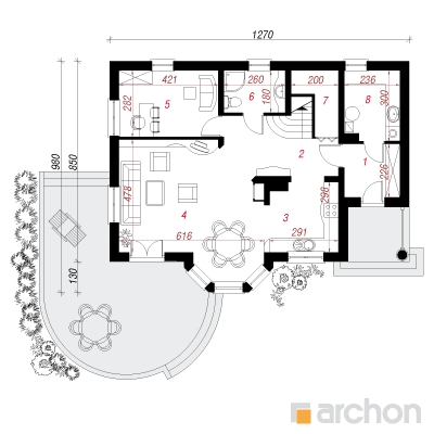 Maja avokaados 1. korruse plaan