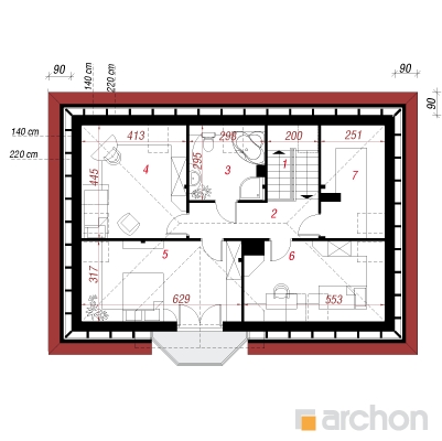  Maja avokaados 2. korruse plaan
