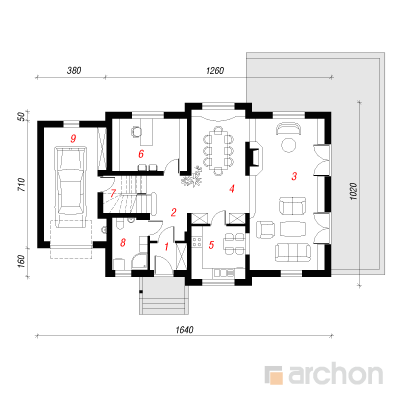  Maja asaleades 2 1. korruse plaan