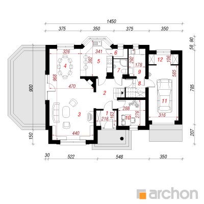  Maja igihaljastes 1. korruse plaan