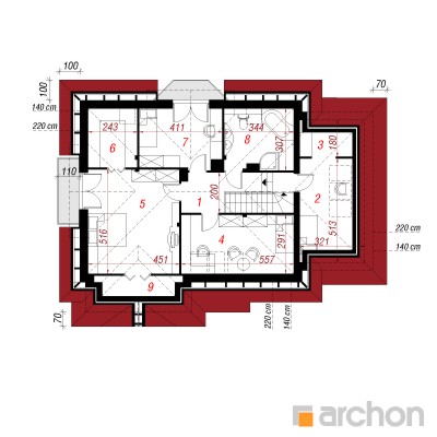  Maja igihaljastes 2. korruse plaan