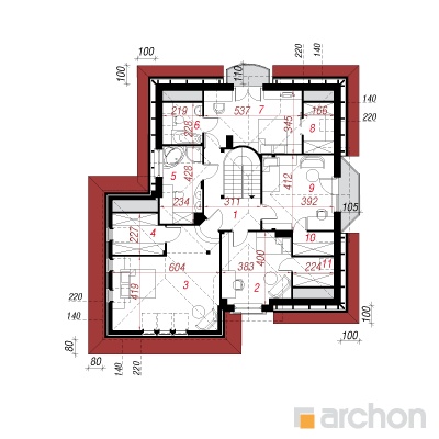  Maja bergamotipuudes (G2) 2. korruse plaan