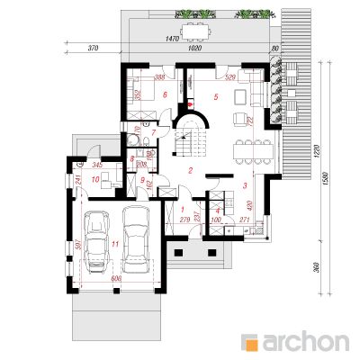  Maja bergamotipuudes (G2N) 1. korruse plaan