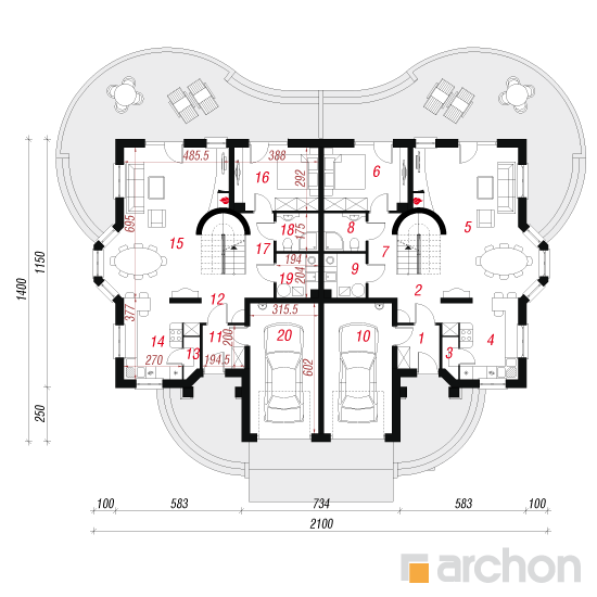  Maja bergamotipuudes (R2) 1. korruse plaan