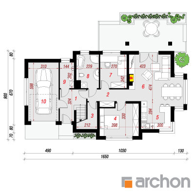  Maja rukkililledes (N) 1. korruse plaan