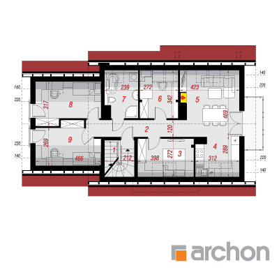  Maja rukkililledes (N) 2. korruse plaan