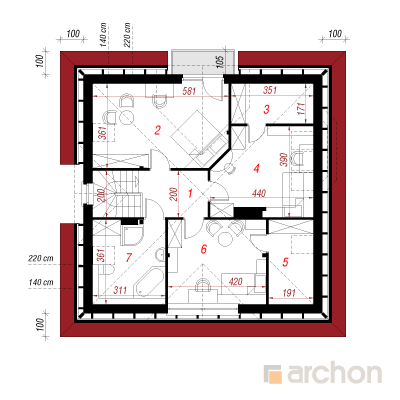  Maja luuderohus 2. korruse plaan