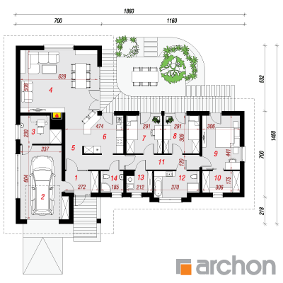  Maja bonsaides 1. korruse plaan