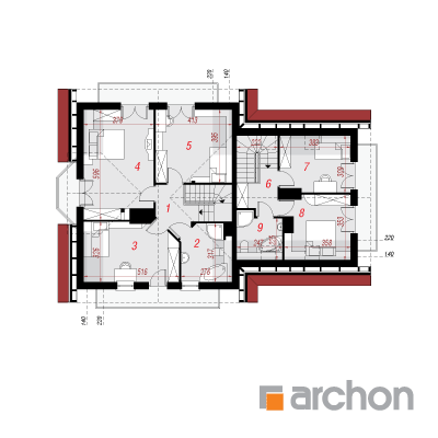  Maja kivipuravikkudes (P) 2. korruse plaan