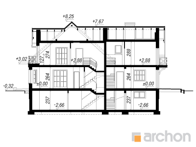 Maja kivipuravikkudes (P) lõige