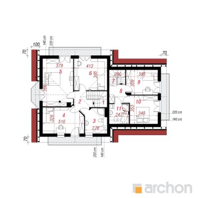  Maja kivipuravikkudes 2. korruse plaan