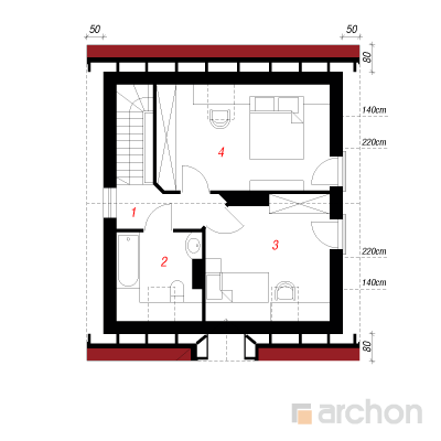  Maja pohlades 2. korruse plaan