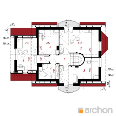  Maja virsikupuudes 2. korruse plaan