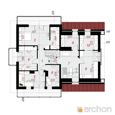  Maja budleiades(G2) 2. korruse plaan