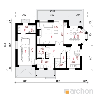 Maja pöökpuudes 4 (G) 1. korruse plaan