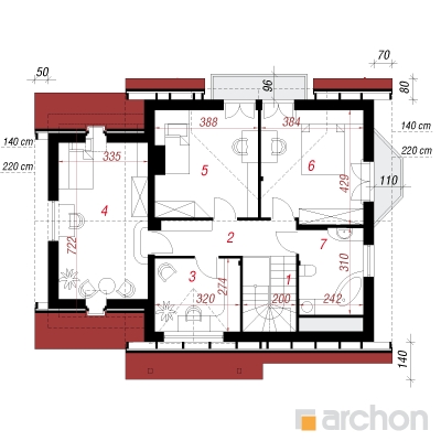  Maja pöökpuudes 4 (G) 2. korruse plaan