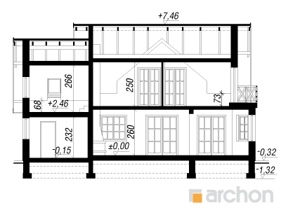 Maja pöökpuudes 4 (G) lõige