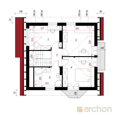  Maja pöökpuudes 4 2. korruse plaan