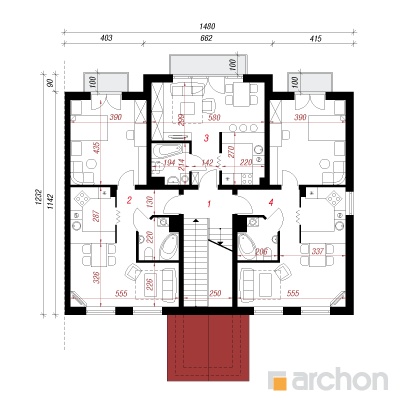  Maja puiesteel 3 (B) 2. korruse plaan