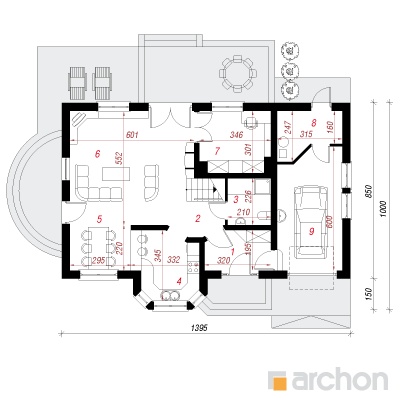  Maja mätasharjades 1. korruse plaan